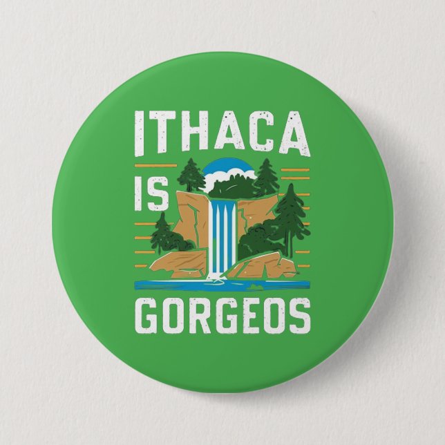 ithaca is gorges  button (Front)