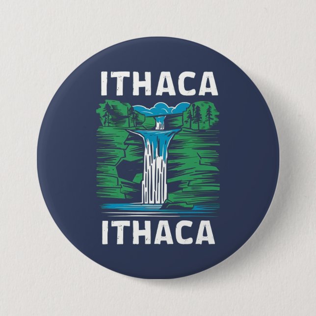 Ithaca is Gorges  Button (Front)