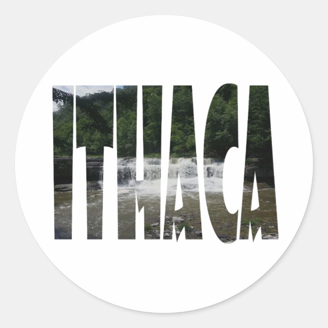 Ithaca is Gorges Classic Round Sticker (Front)
