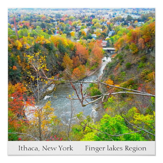 ITHACA NEW YORK FINGER LAKES REGION poster (Front)