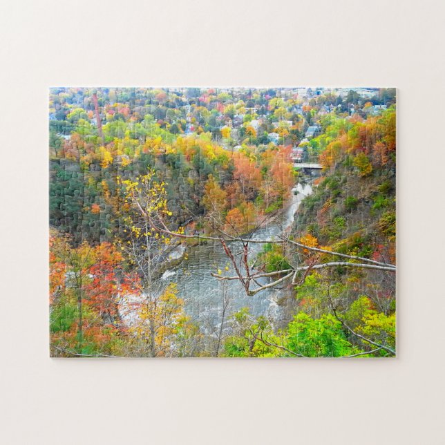 ITHACA NEW YORK GORGE JIGSAW PUZZLE (Horizontal)