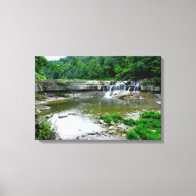 ITHACA NEW YORK GORGE poster Canvas Print (Front)