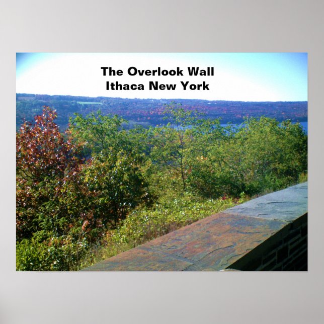 ITHACA NEW YORK OVERLOOK WALL POSTER (Front)