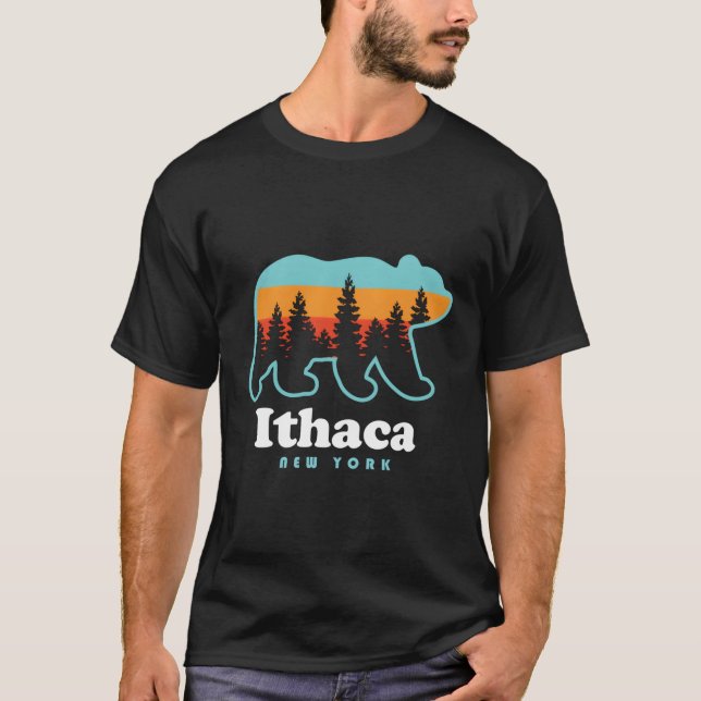 Ithaca Ny Bear Ithaca New York T-Shirt (Front)