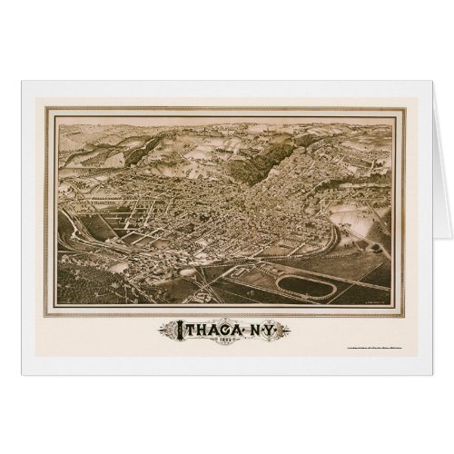 Ithaca NY Panoramic Map _ 1882