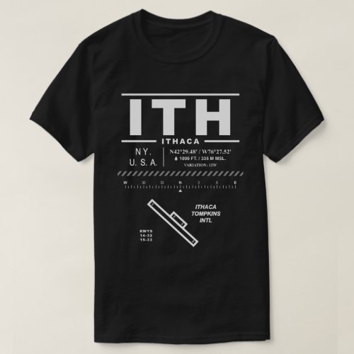 Ithaca Tompkins International Airport ITH T_Shirt