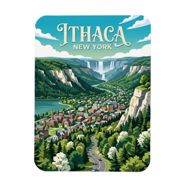 Ithaca USA Magnet (Vertical)