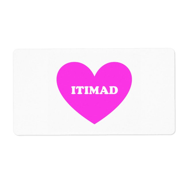 Itimad Label (Front)