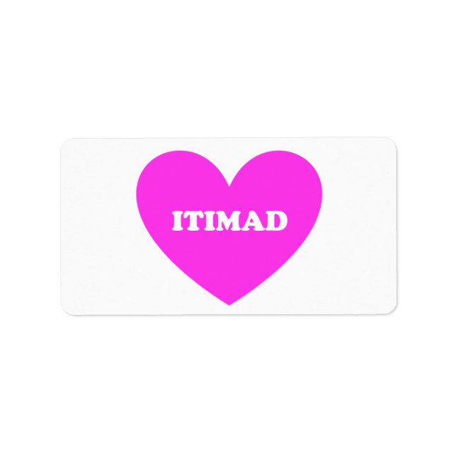 Itimad Label (Front)