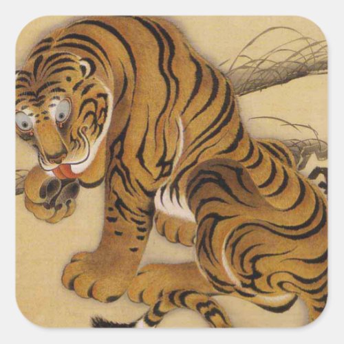 Ito Jakuchu Tiger Stickers