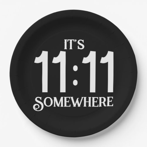 Its 1111 Somewhere Numerology Manifesting Number Paper Plates