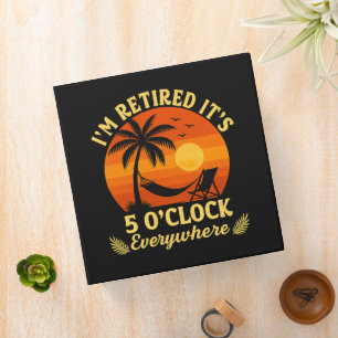 It's 5 O'Clock Everywhere Retired Tropical Summer 3 Ring Binder