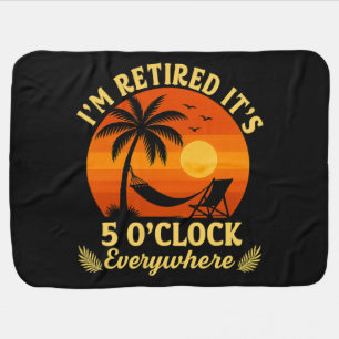 It's 5 O'Clock Everywhere Retired Tropical Summer Baby Blanket