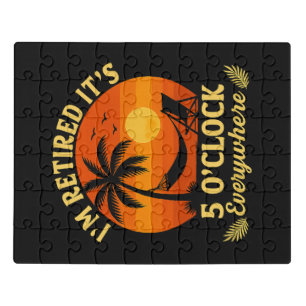 It's 5 O'Clock Everywhere Retired Tropical Summer Jigsaw Puzzle