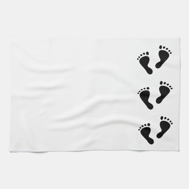 It's a Baby - Baby Feet Kitchen Towel (Horizontal)