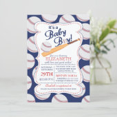 It's a Baby Boy Baseball Baby Shower Invitation (Standing Front)