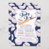 It's a Baby Boy Baseball Baby Shower Invitation (Front/Back)