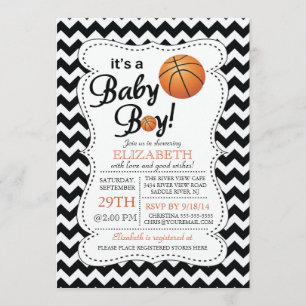 It's a Baby Boy Basketball Baby Shower Invitation