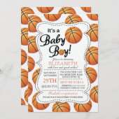 It's a Baby Boy Basketball Baby Shower Invitation (Front/Back)