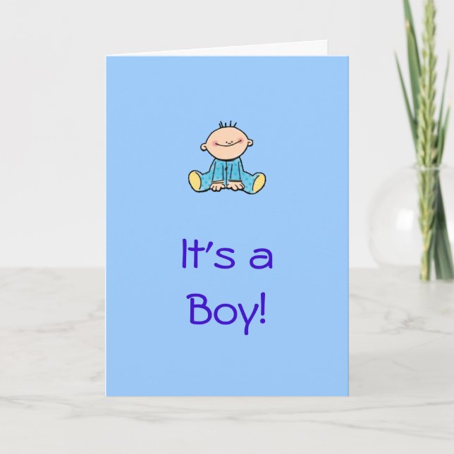 It's a Baby Boy cartoon Card (Front)