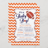 It's a Baby Boy Football Baby Shower Invitatation Invitation (Front/Back)