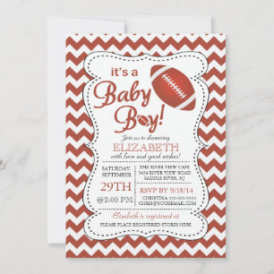 It's a Baby Boy Football Baby Shower Invitation