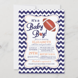 It's a Baby Boy Football Baby Shower Invitation