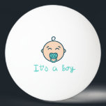 It's a baby boy! ping pong ball<br><div class="desc">Celebrate and announce your little newborn son to the world with a cool,  cute,  and unique design!! These products are perfect for a newborn child,  baby shower,  and birthday parties.</div>