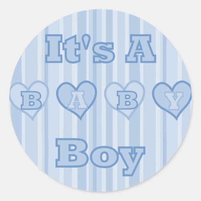 Its A Baby Boy Sticker (Front)