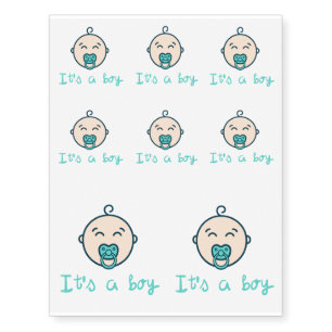 It's a baby boy! temporary tattoos