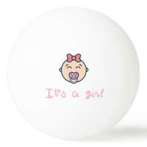it's a baby girl! ping pong ball