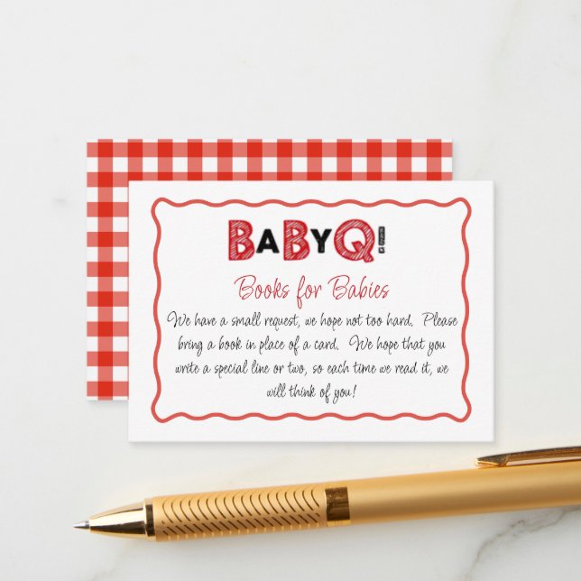 It's a Baby Q Books for Babies Card (Front/Back In Situ)