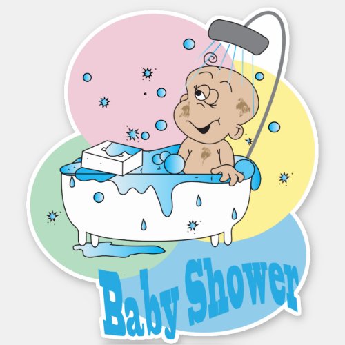 Its A Baby Shower _ Baby Boy _ Kiss_Cut Sticker