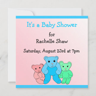 It's A Baby Shower Pink and Blue Invitation