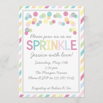 It's A Baby Sprinkle! Baby Shower Invitation by brookechanel at Zazzle