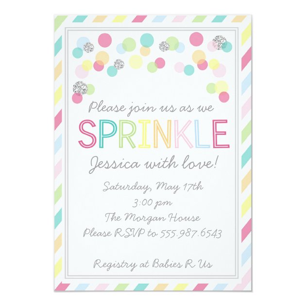 It's A Baby Sprinkle! Baby Shower Invitation