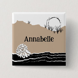 It's A Beach Birthday Party Name Button