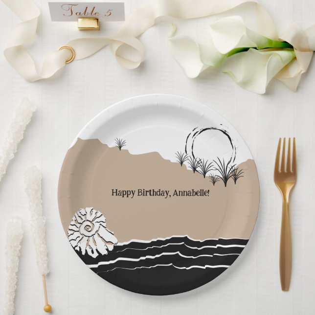 It's A Beach Birthday Party Paper Plates (Wedding)