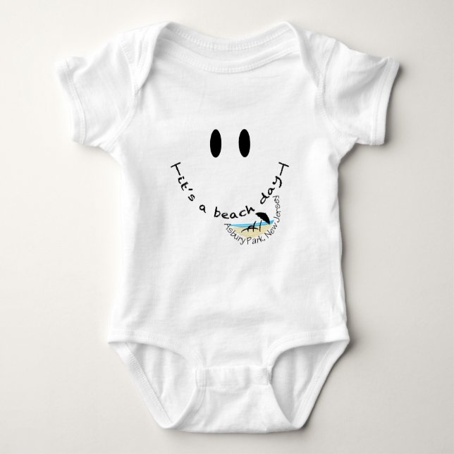 It's a Beach Day - Asbury Park, New Jersey Baby Bodysuit (Front)