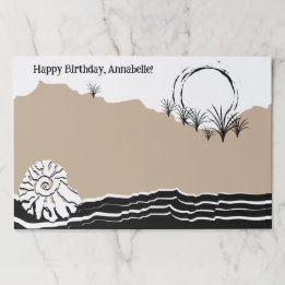 It's A Beach Party Happy Birthday Name Paper Pad