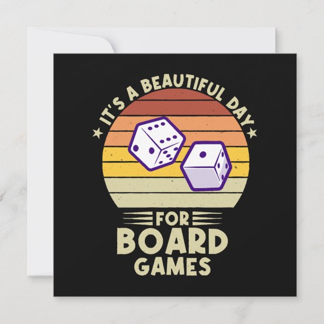 It's A Beautiful Day For Board Games funny gamer (Front)