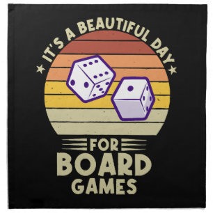 It's A Beautiful Day For Board Games funny gamer Cloth Napkin