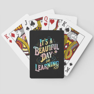 It's a Beautiful Day for Learning Back To School Poker Cards