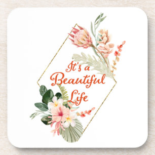 It's a Beautiful Life Floral Coaster Set