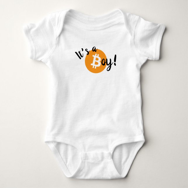 It's a Bitcoin Boy! Infant bodysuit (Front)