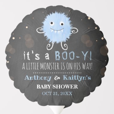 It's A Boo-y! Little Monster Halloween Baby Shower Balloon