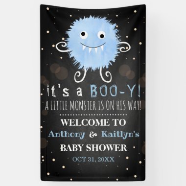 It's A Boo-y! Little Monster Halloween Baby Shower Banner