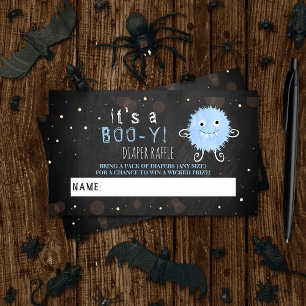 It's A Boo-y! Little Monster Halloween Baby Shower Enclosure Card