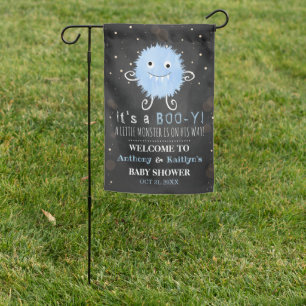 It's A Boo-y! Little Monster Halloween Baby Shower Garden Flag