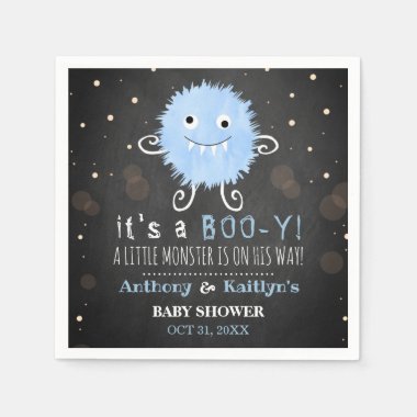 It's A Boo-y! Little Monster Halloween Baby Shower Napkins
